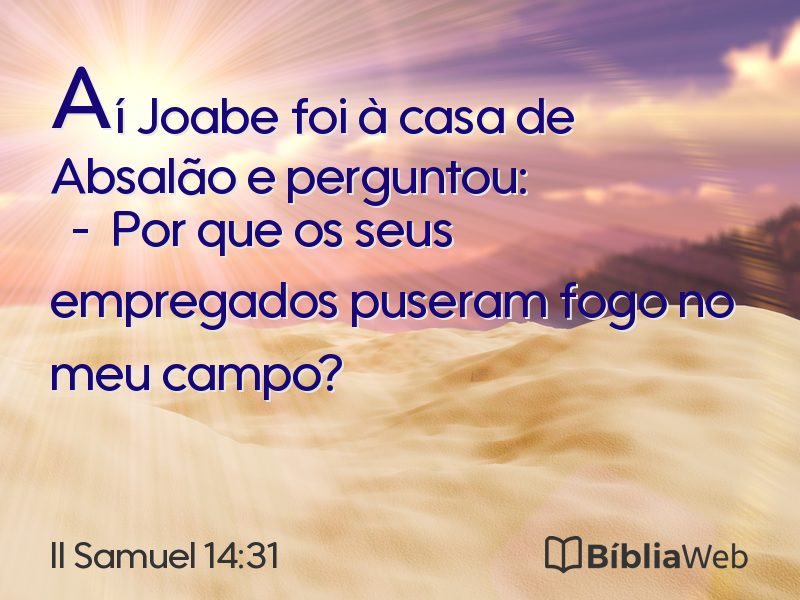 II Samuel 14:31 em imagem para compartilhar