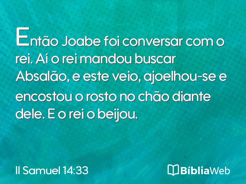 II Samuel 14:33 em imagem para compartilhar