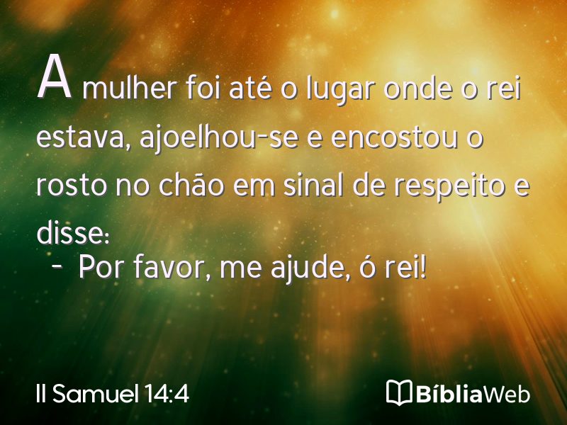 II Samuel 14:4 em imagem para compartilhar