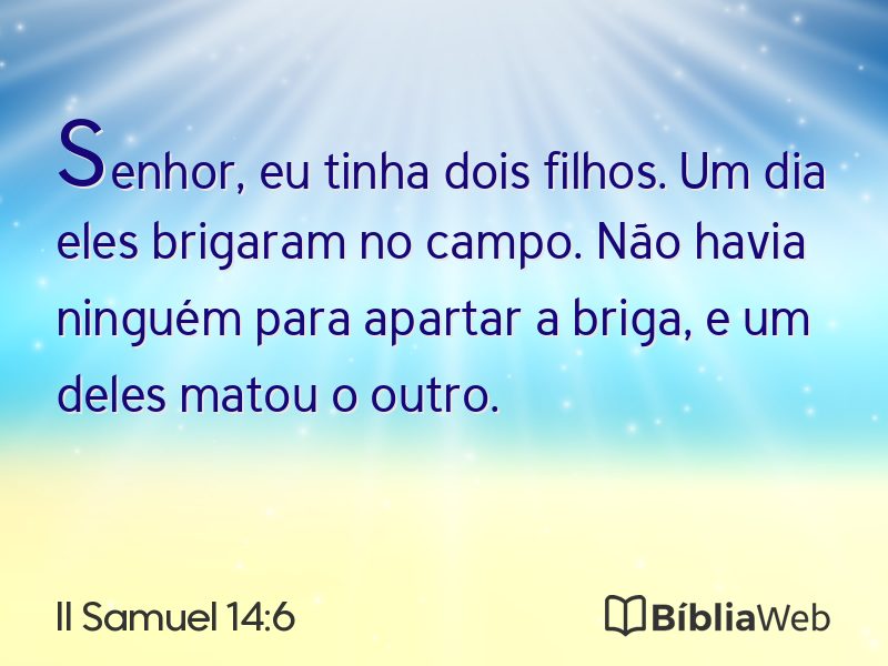 II Samuel 14:6 em imagem para compartilhar