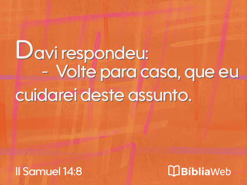 II Samuel 14:8 em imagem para compartilhar