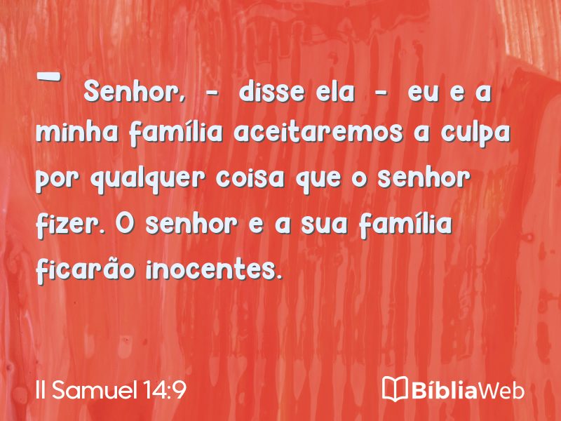 II Samuel 14:9 em imagem para compartilhar
