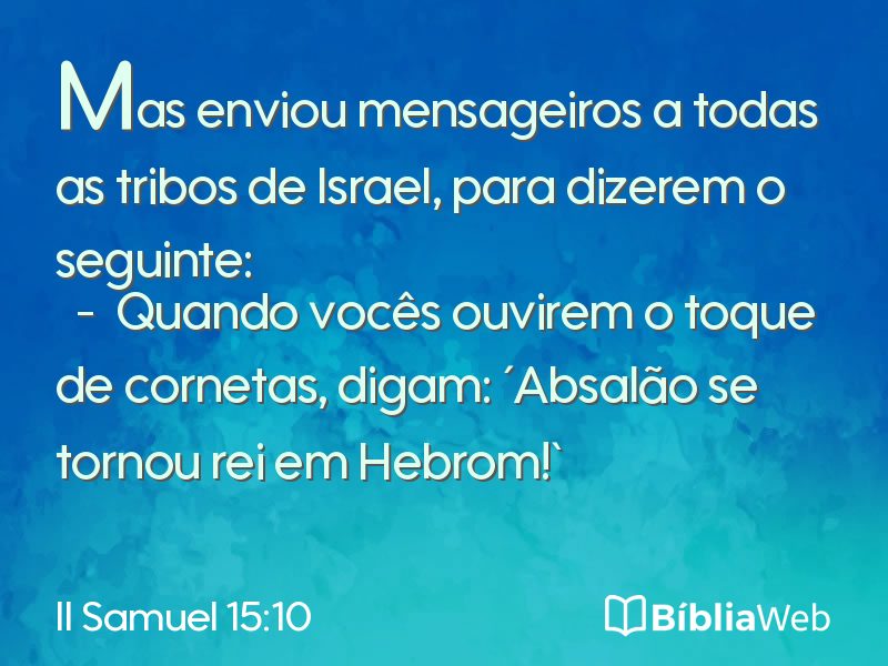 II Samuel 15:10 em imagem para compartilhar