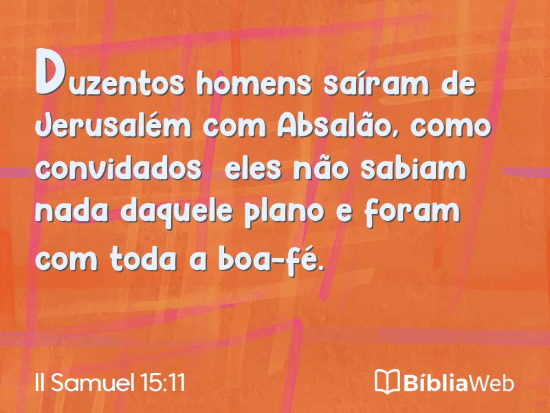 II Samuel 15:11 em imagem para compartilhar