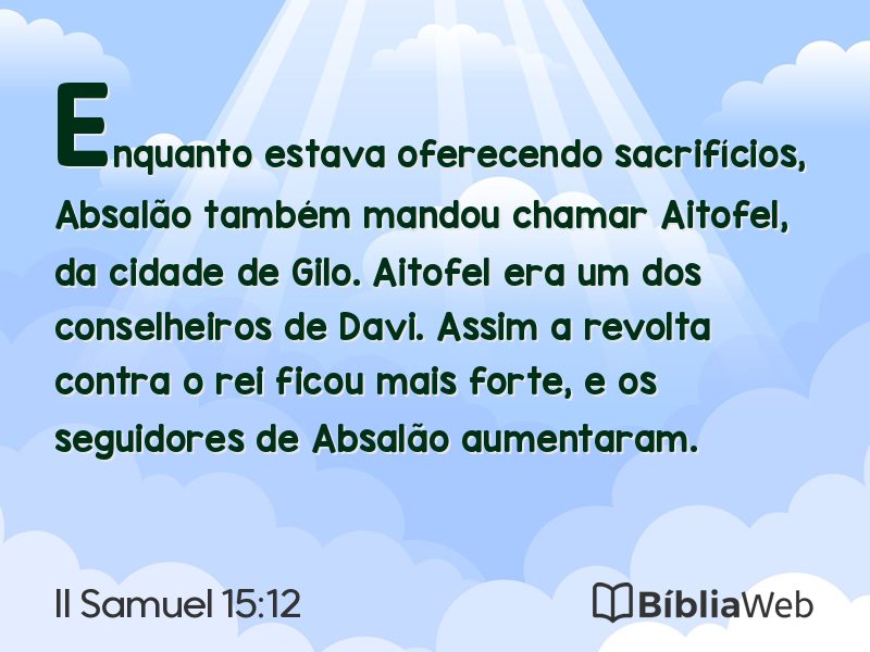 II Samuel 15:12 em imagem para compartilhar