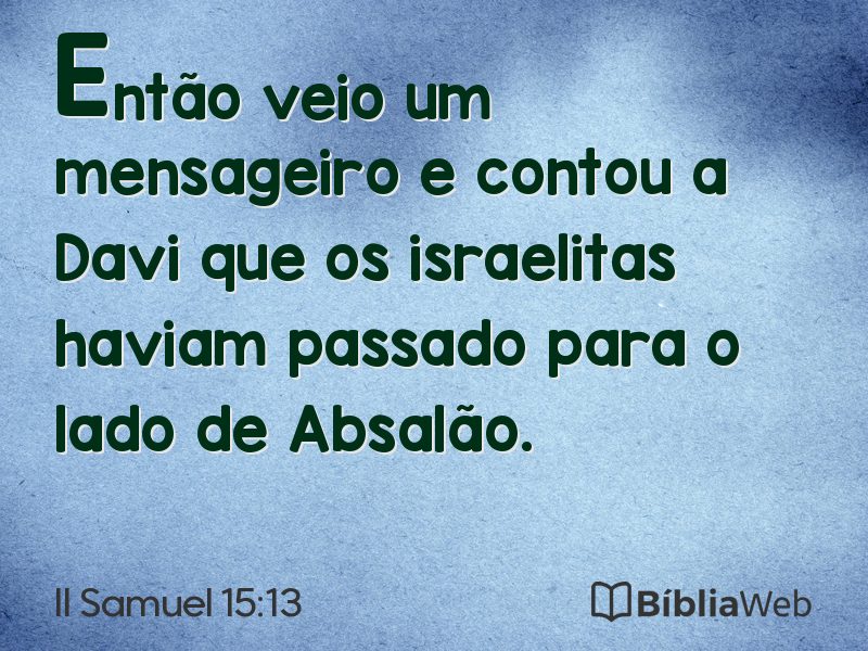 II Samuel 15:13 em imagem para compartilhar