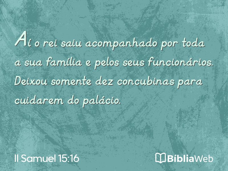 II Samuel 15:16 em imagem para compartilhar