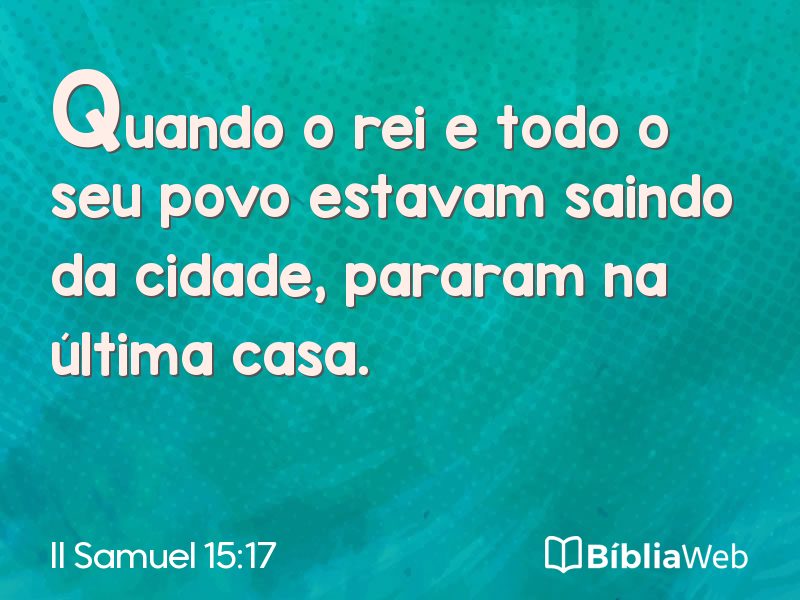 II Samuel 15:17 em imagem para compartilhar