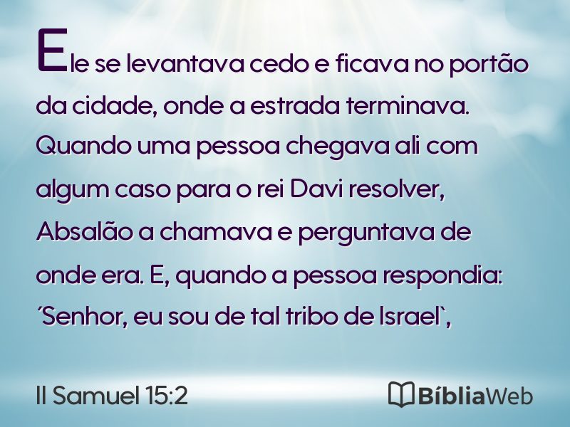 II Samuel 15:2 em imagem para compartilhar