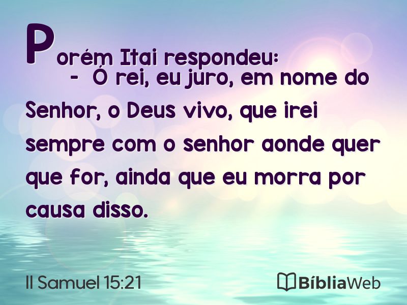 II Samuel 15:21 em imagem para compartilhar