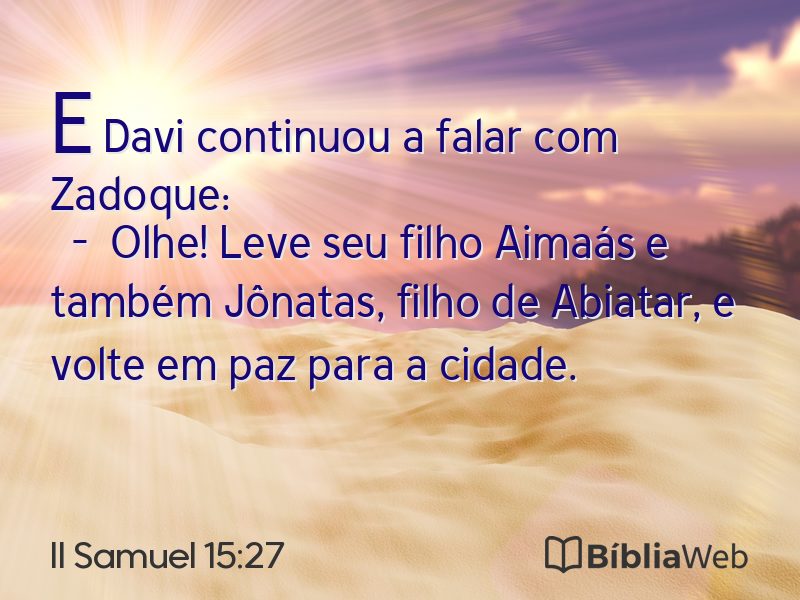 II Samuel 15:27 em imagem para compartilhar