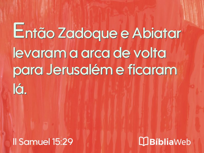 II Samuel 15:29 em imagem para compartilhar