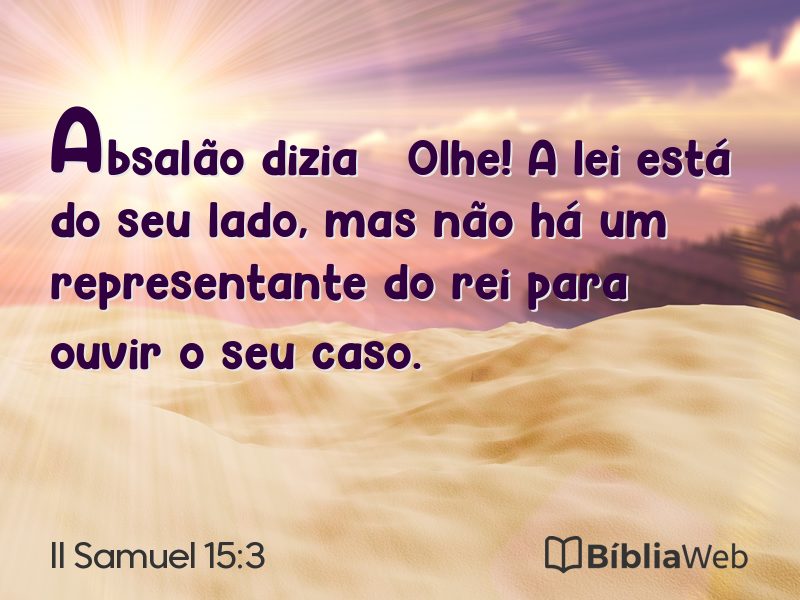 II Samuel 15:3 em imagem para compartilhar