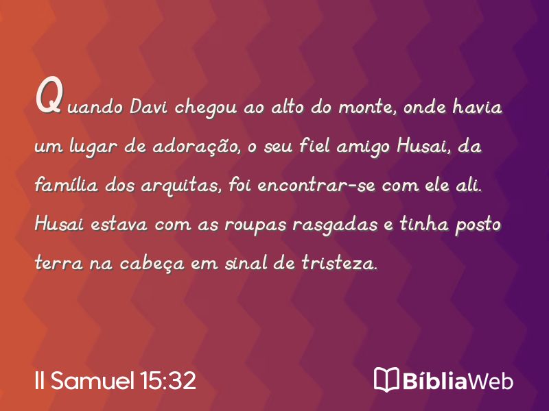 II Samuel 15:32 em imagem para compartilhar