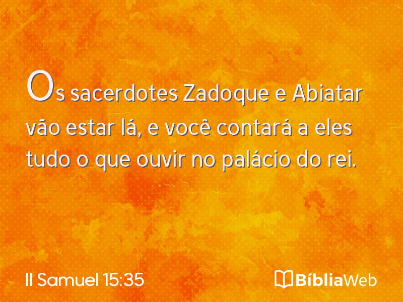 II Samuel 15:35 em imagem para compartilhar