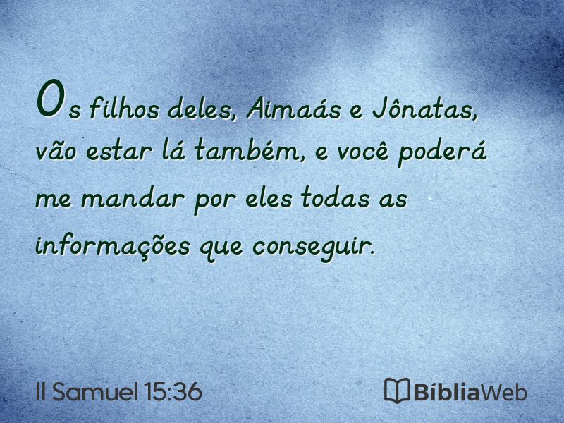 II Samuel 15:36 em imagem para compartilhar