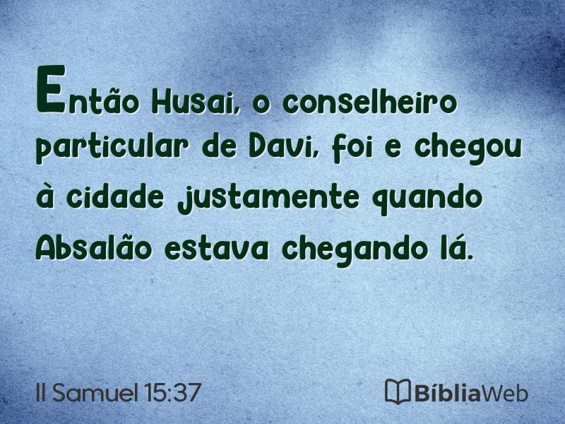 II Samuel 15:37 em imagem para compartilhar