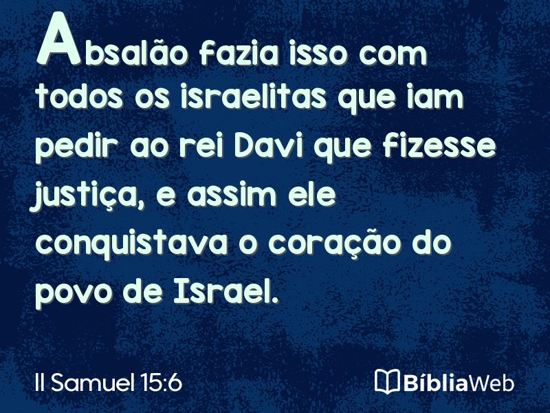 II Samuel 15:6 em imagem para compartilhar