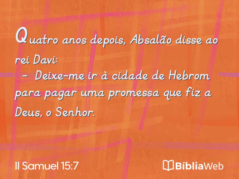 II Samuel 15:7 em imagem para compartilhar