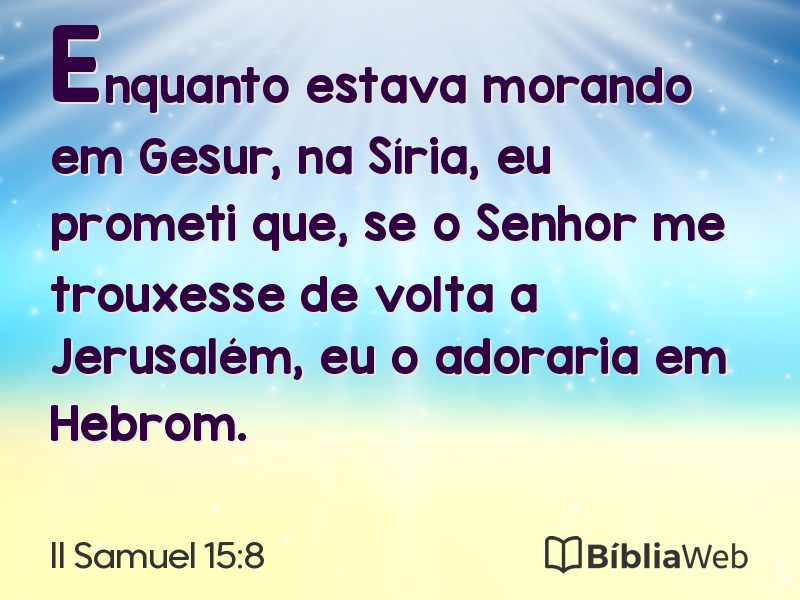 II Samuel 15:8 em imagem para compartilhar