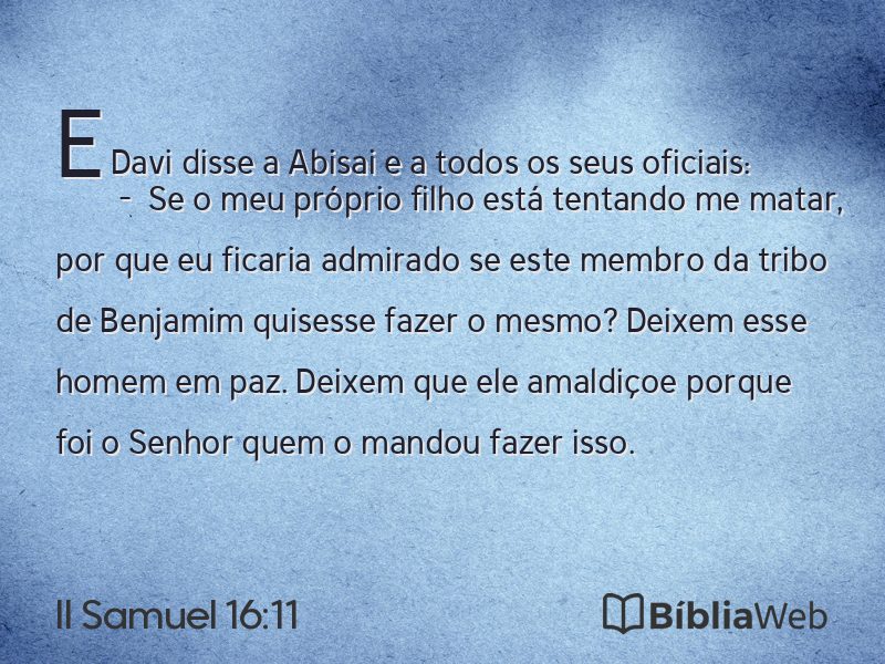 II Samuel 16:11 em imagem para compartilhar