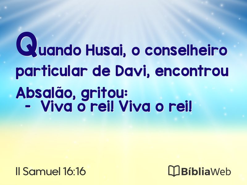 II Samuel 16:16 em imagem para compartilhar