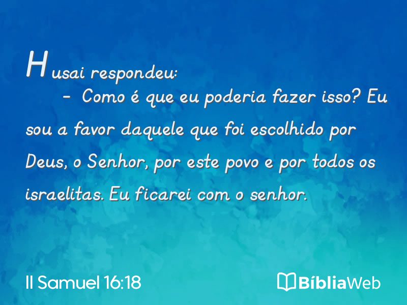 II Samuel 16:18 em imagem para compartilhar