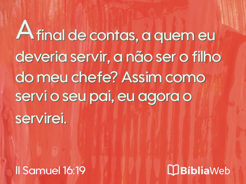 II Samuel 16:19 em imagem para compartilhar