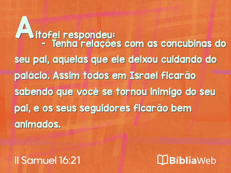 II Samuel 16:21 em imagem para compartilhar