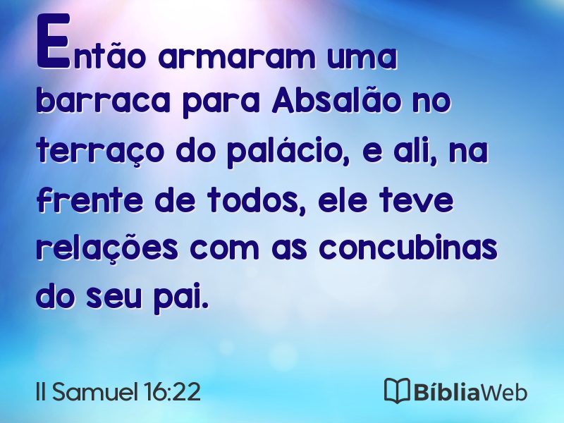 II Samuel 16:22 em imagem para compartilhar