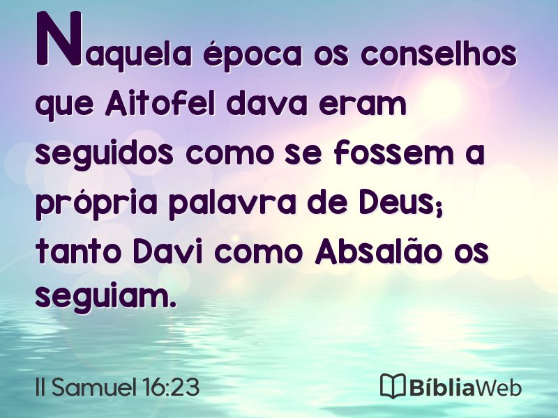 II Samuel 16:23 em imagem para compartilhar