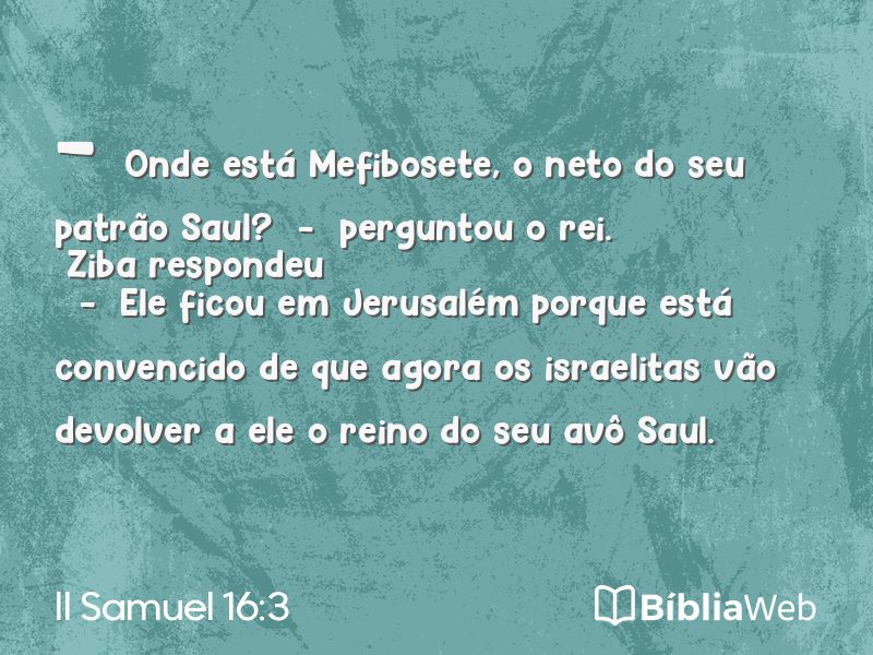 II Samuel 16:3 em imagem para compartilhar