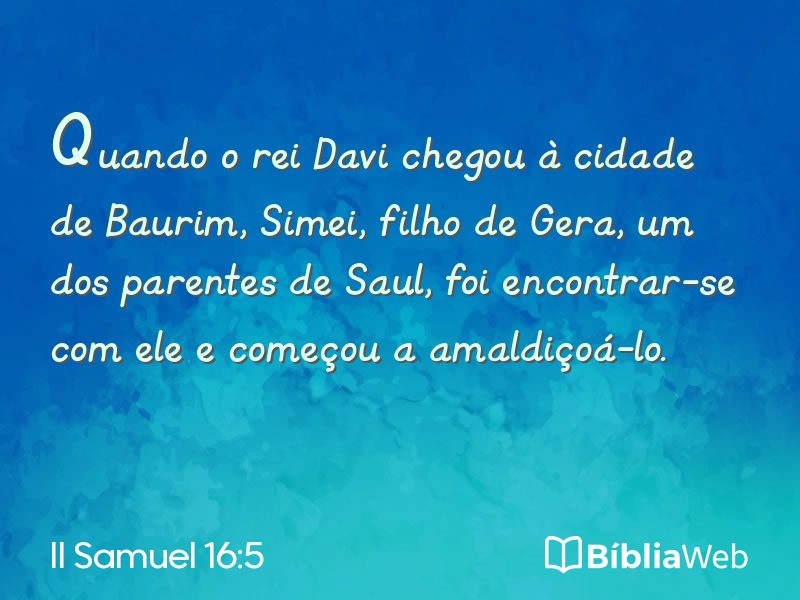 II Samuel 16:5 em imagem para compartilhar