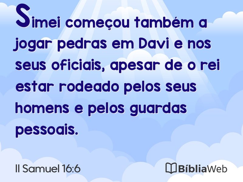 II Samuel 16:6 em imagem para compartilhar