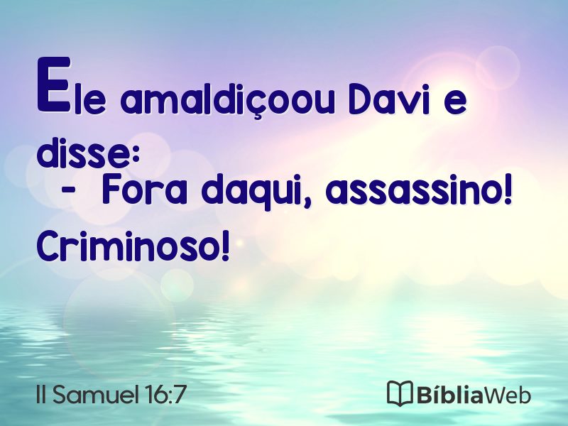 II Samuel 16:7 em imagem para compartilhar