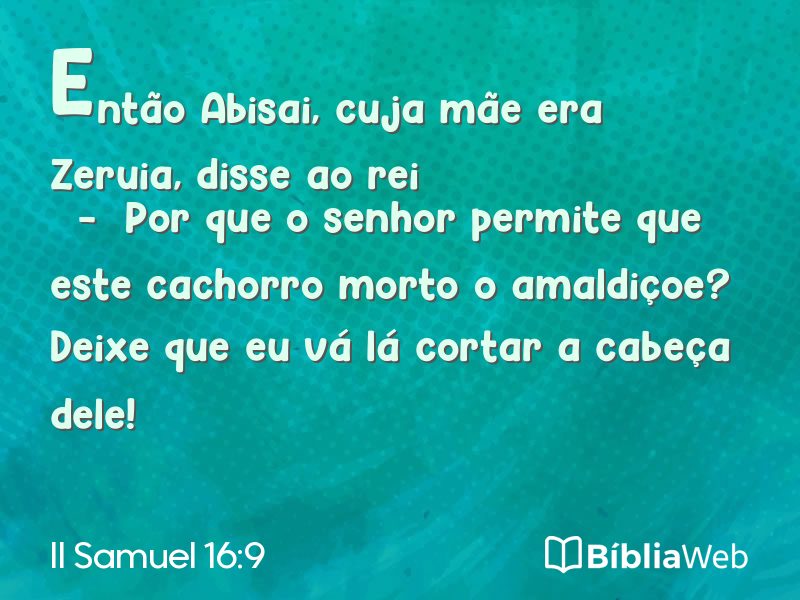 II Samuel 16:9 em imagem para compartilhar