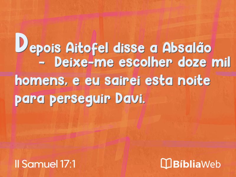 II Samuel 17:1 em imagem para compartilhar