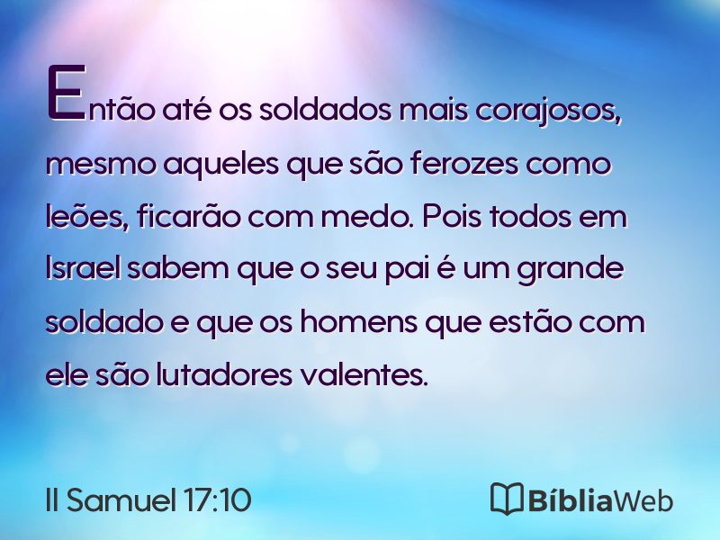 II Samuel 17:10 em imagem para compartilhar