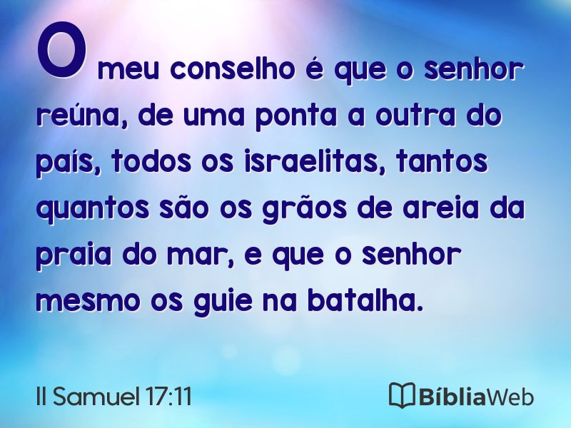 II Samuel 17:11 em imagem para compartilhar