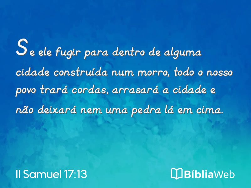 II Samuel 17:13 em imagem para compartilhar