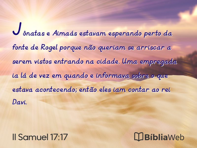 II Samuel 17:17 em imagem para compartilhar