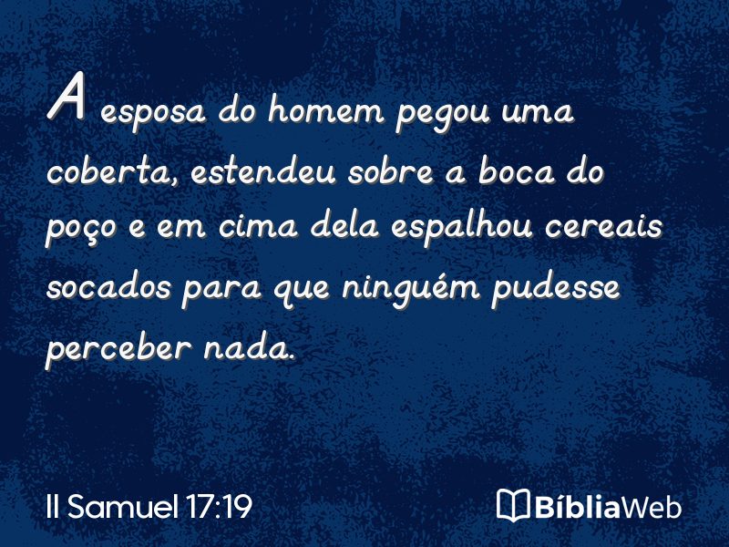 II Samuel 17:19 em imagem para compartilhar