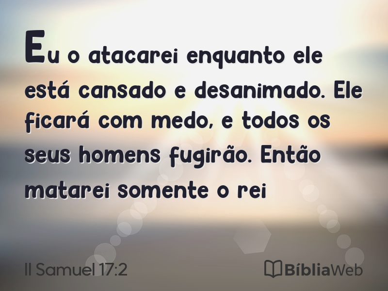 II Samuel 17:2 em imagem para compartilhar