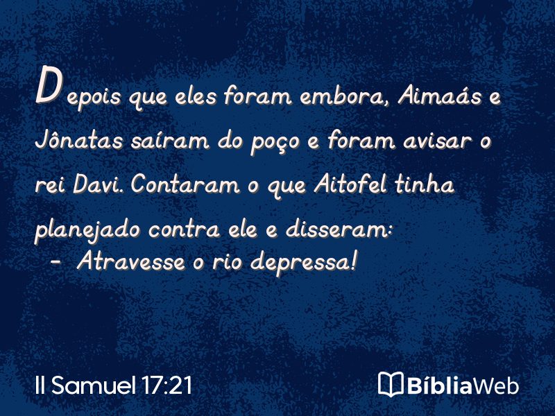 II Samuel 17:21 em imagem para compartilhar