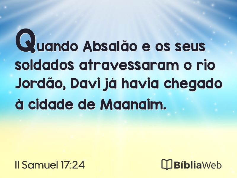II Samuel 17:24 em imagem para compartilhar