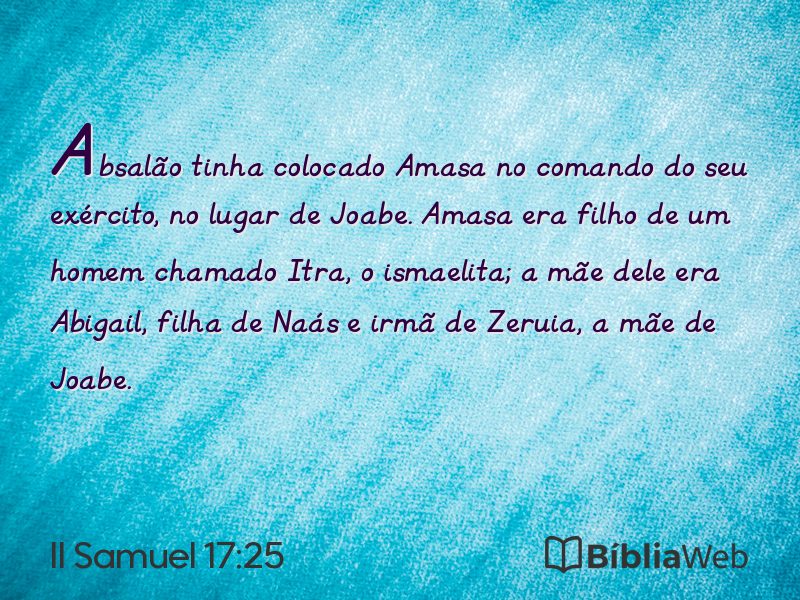 II Samuel 17:25 em imagem para compartilhar