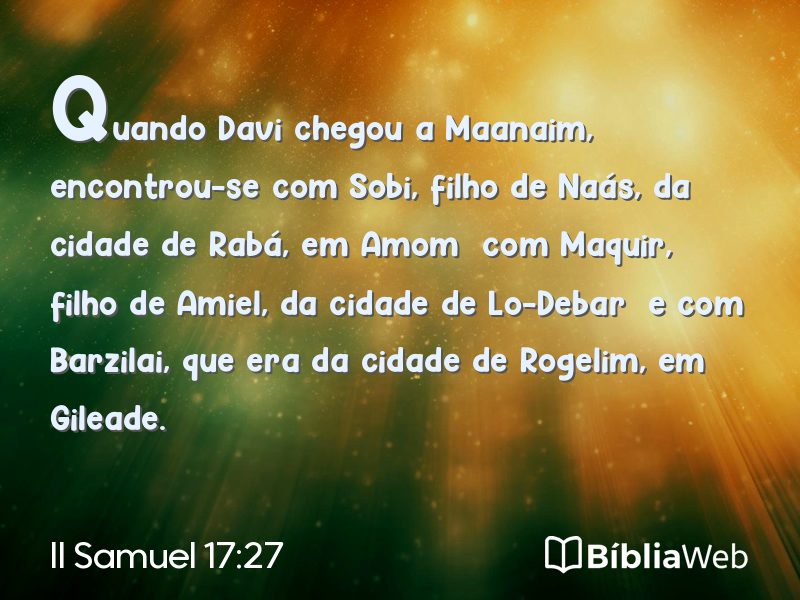 II Samuel 17:27 em imagem para compartilhar