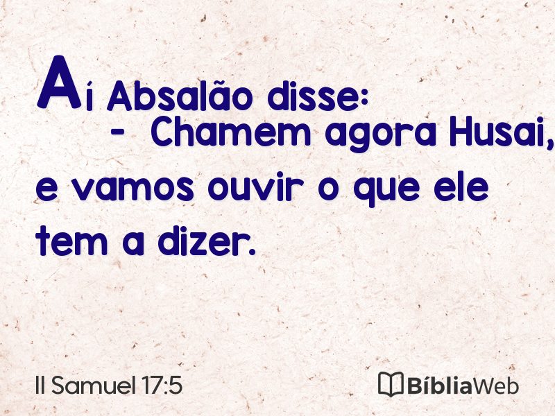 II Samuel 17:5 em imagem para compartilhar