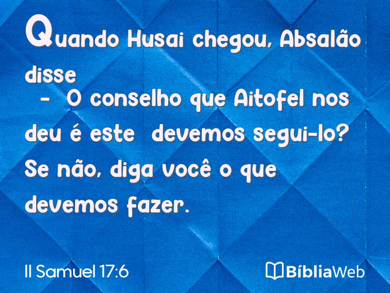 II Samuel 17:6 em imagem para compartilhar