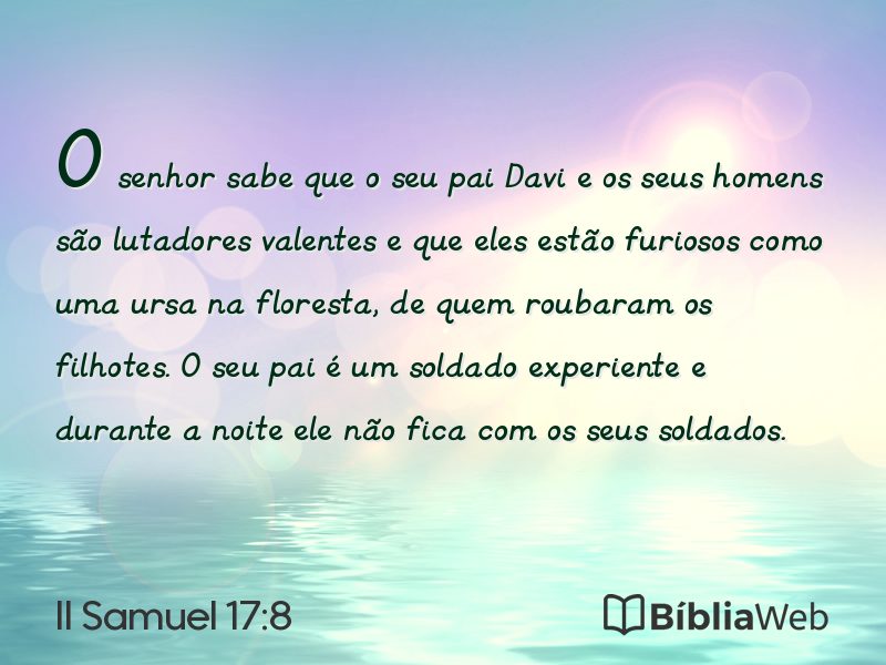 II Samuel 17:8 em imagem para compartilhar